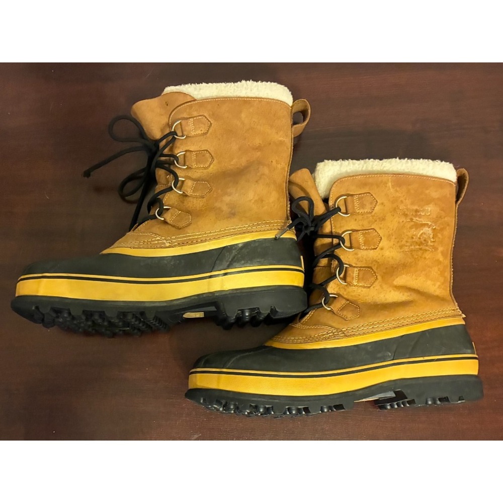 Sorel Caribou II Men's Snow Winter Boots Waterproof Tan Fleece Lining Size 12 - Picture 6 of 8